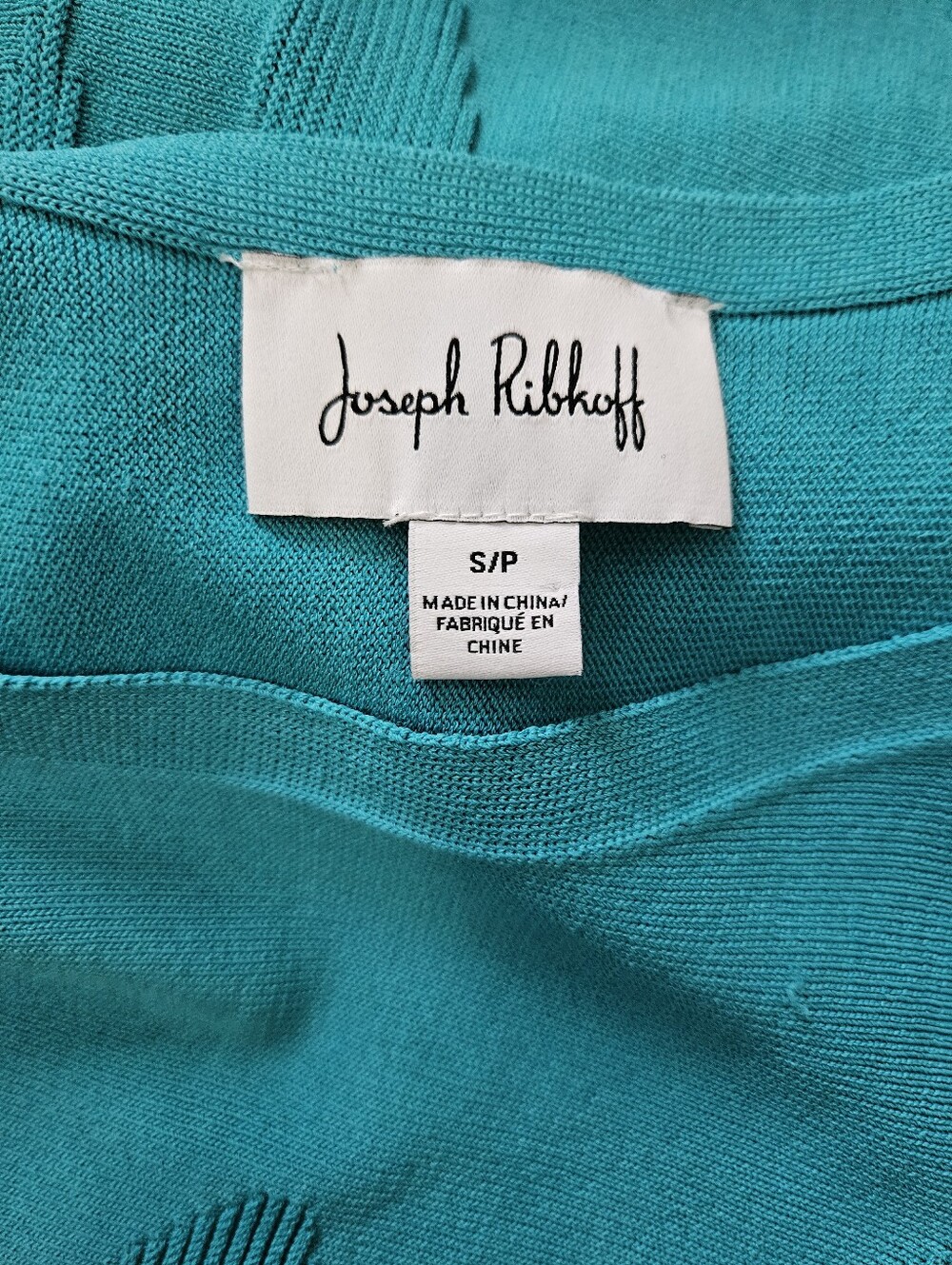 Joseph Ribkoff Women's Long Sleeved Stretch Teal Sweater Size Petite Small - Picture 4 of 4